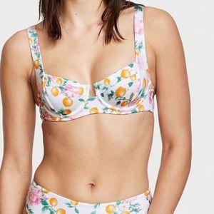 VICTORIA'S SECRET Essential Full Coverage Bikini Top & Bottom SET white lemon